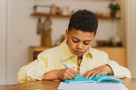 focused student studying with a checklist