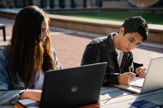 students using educational apps