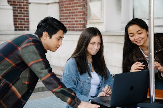 friends studying together