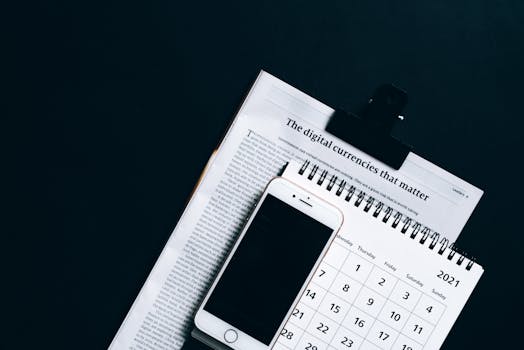 digital calendar for managing time