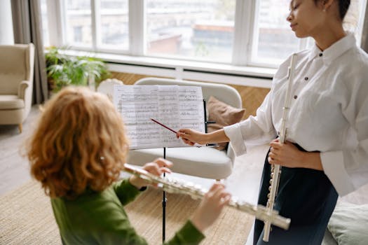 a student studying with a tutor