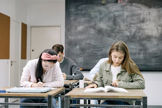 group of students studying together