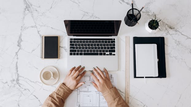 student studying with a planner