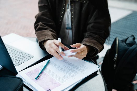 a student using a digital planner for time management