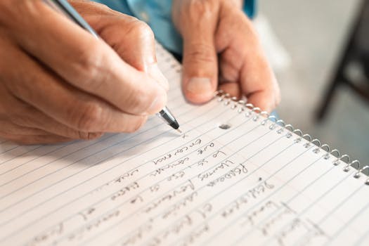 student using a planner